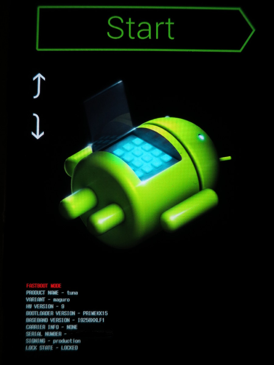 android galaxy nexus fastboot